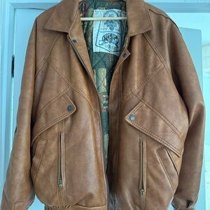 Classic Brown faux Leather Jacket